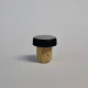 Dop tip cognac din pluta cu cap plastic Negru 