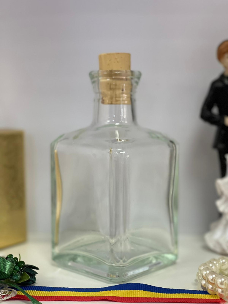 Sticla marturie Nunta Bella Quadra 250 ML