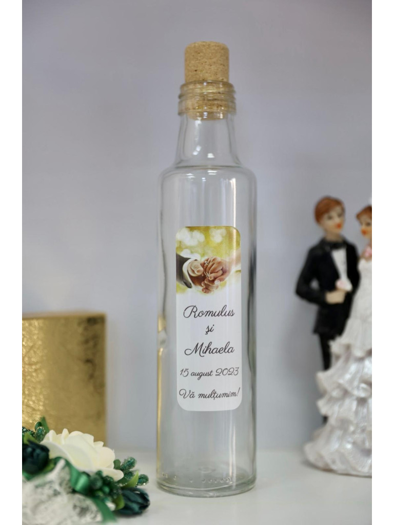 Sticla marturie Nunta Bella Dorica  250 ML