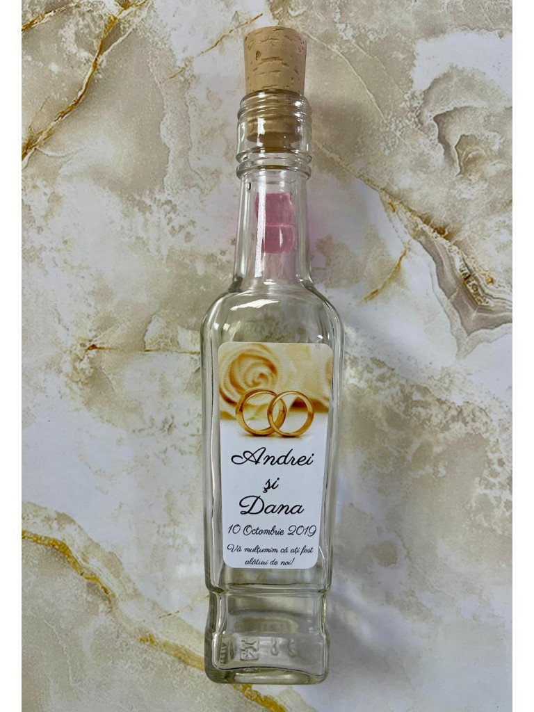 Sticla marturie Nunta Bella Union  250 ML